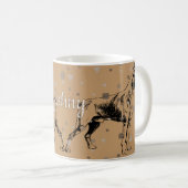 Boxer Dog Mug – Modern Geometric Boxer Illustratio Koffiemok (Voorkant rechts)