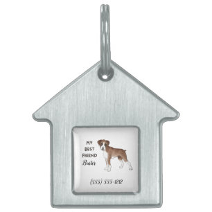 Boxer Dog My Best Friend Custom Dog House Name Huisdieren Naamplaatje