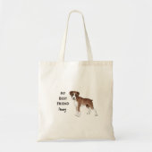 Boxer Dog My Best Friend Custom Pet Name Tote Bag (Voorkant)