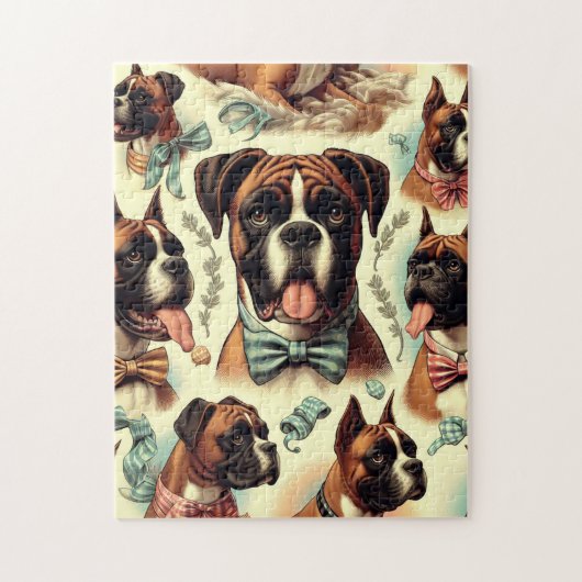  Boxer Dog Naadloos Legpuzzel (Verticaal)