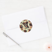 Boxer Dog Naadloos Ronde Sticker (Envelop)