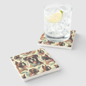 Boxer Dog Naadloos Stenen Onderzetter (Zijkant)