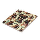  Boxer Dog Naadloos Tegeltje (Zijkant)