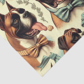 Boxer Dog Naadloos Tissuepapier (Detail)