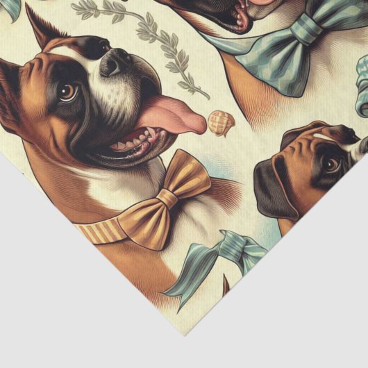  Boxer Dog Naadloos Tissuepapier (Detail)