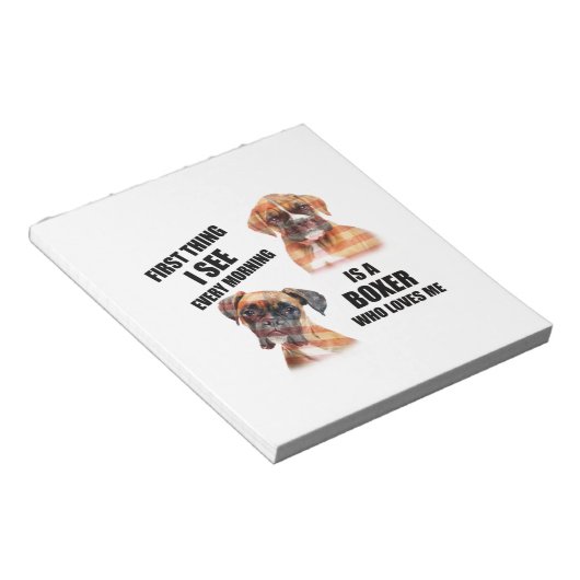 Boxer Dog Notitieblok (Schuin)