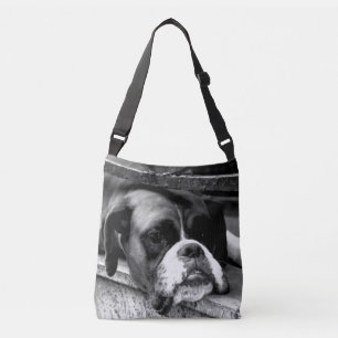 Boxer Dog op Windows bagcbbcn Crossbody Tas