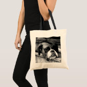 Boxer Dog op Windows-knop Tote Bag (Voorkant (product))
