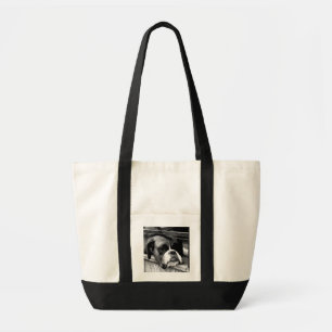 Boxer Dog op Windows-verpakking Tote Bag