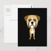 Boxer Dog. Overmaatse kop. Briefkaart (Voorkant / Achterkant)