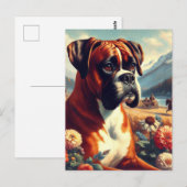  Boxer Dog Painting Briefkaart (Voorkant / Achterkant)