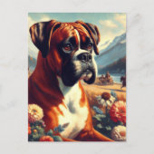  Boxer Dog Painting Briefkaart (Voorkant)