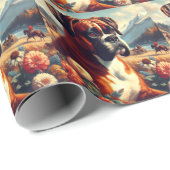 Boxer Dog Painting Cadeaupapier (Rol Hoek)