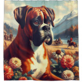 Boxer Dog Painting Douchegordijn (Voorkant)
