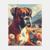Boxer Dog Painting Fleece Deken (Voorkant)