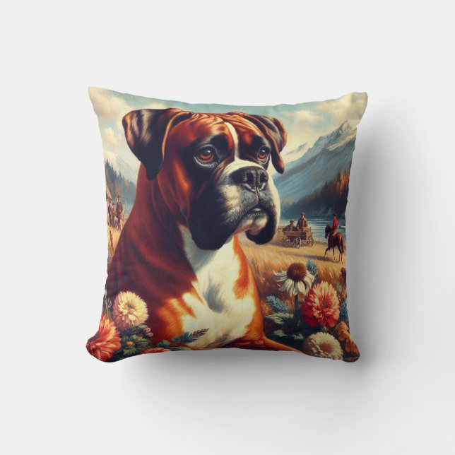  Boxer Dog Painting Kussen (Voorkant)