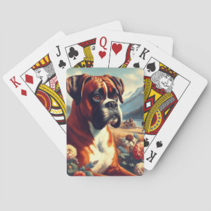 Boxer Dog Painting Pokerkaarten