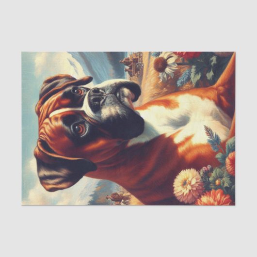 Boxer Dog Painting Tissuepapier (Voorkant)