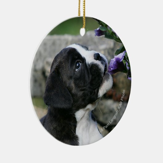 Boxer Dog Panting Keramisch Ornament (Rechts)