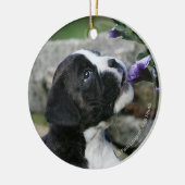 Boxer Dog Panting Keramisch Ornament (Links)