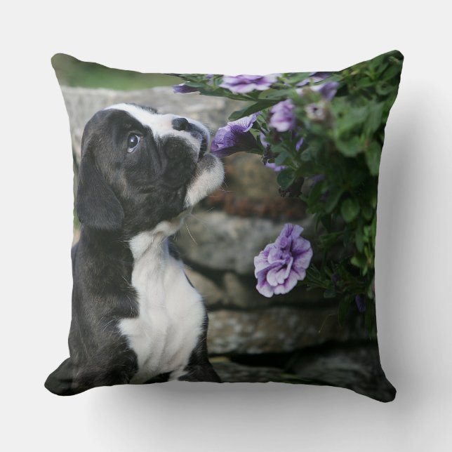 Boxer Dog Panting Kussen (Voorkant)