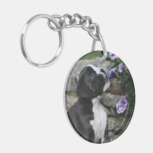 Boxer Dog Panting Sleutelhanger (Voorkant Links)