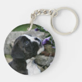 Boxer Dog Panting Sleutelhanger (Achterkant)