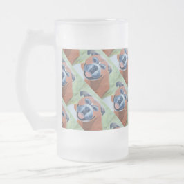 boxer dog pattern mug matglas bierpul