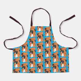 Boxer Dog Pattern Schort