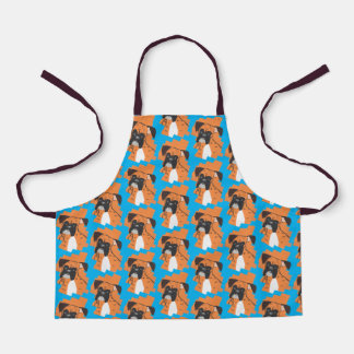 Boxer Dog Pattern Schort