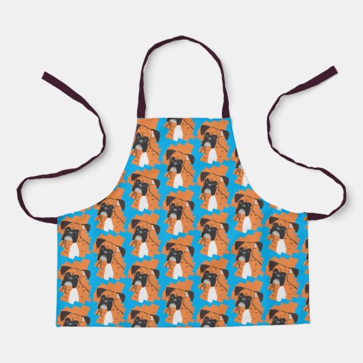 Boxer Dog Pattern Schort (Voorkant)