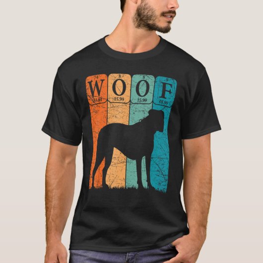 Boxer Dog Periodic Table Elements Dog Lover Woof T-shirt (Voorkant)