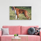 Boxer Dog Permanent Canvas Afdruk (Insitu (Woonkamer))