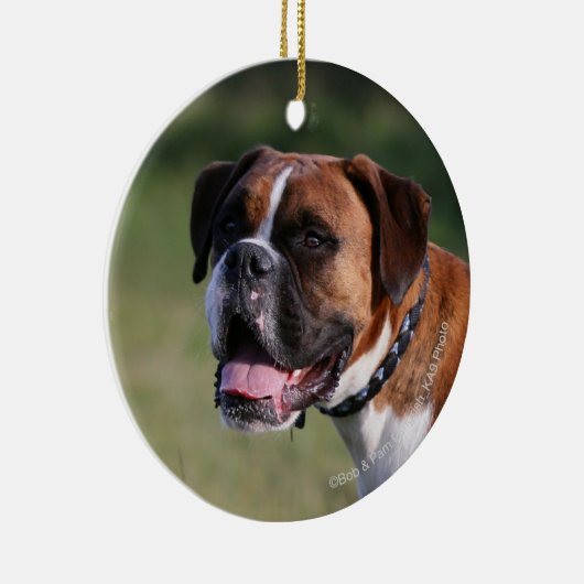 Boxer Dog Permanent Keramisch Ornament (Rechts)