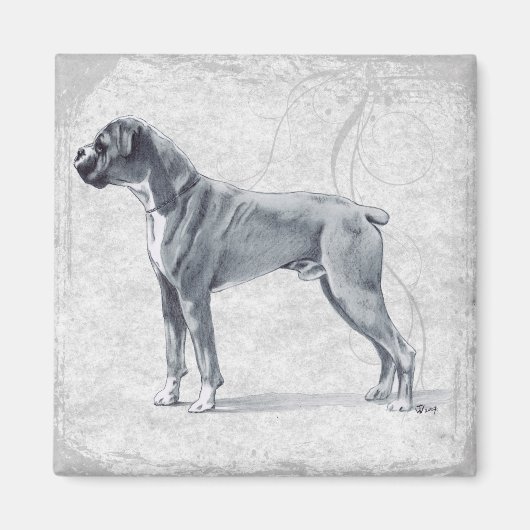 Boxer Dog Permanent Magneet (Voorkant)