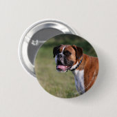 Boxer Dog Permanent Ronde Button 5,7 Cm (Voorkant /achterkant)