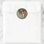 Boxer Dog Permanent Ronde Sticker (Tas)