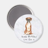 Boxer Dog Personalized Magnet (Voorkant / Achterkant)