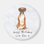 Boxer Dog Personalized Magnet (Voorkant)
