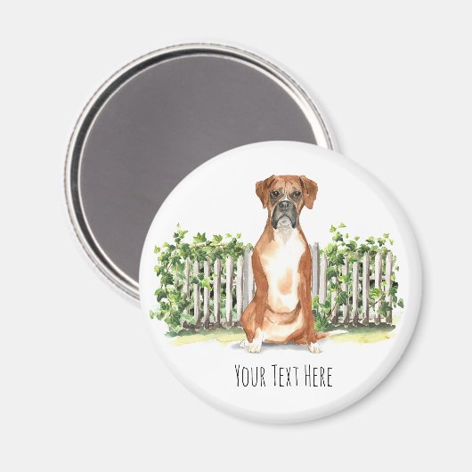 Boxer Dog Personalized Magnet (Voorkant / Achterkant)