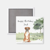 Boxer Dog Personalized Magnet (Voorkant / Achterkant)
