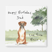 Boxer Dog Personalized Magnet (Voorkant)