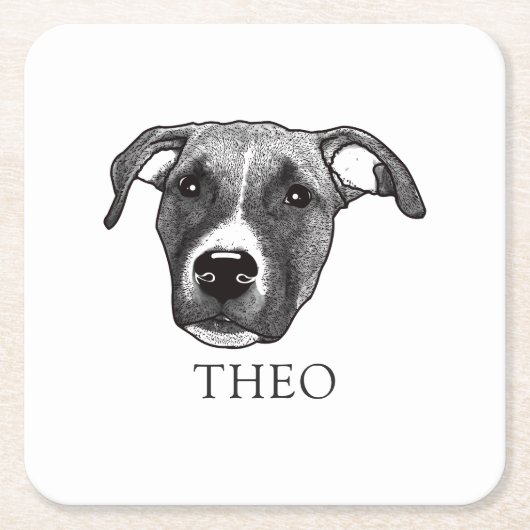 Boxer Dog Persoonlijk Kartonnen Onderzetters (Voorkant)