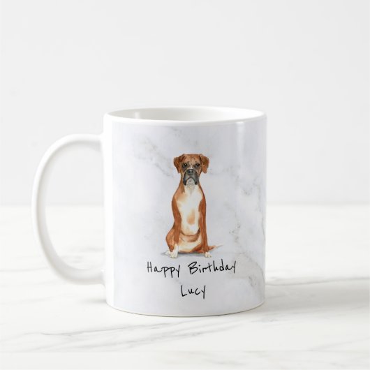 Boxer Dog Persoonlijke bug Koffiemok (Links)