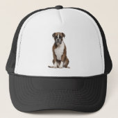 Boxer Dog Pet Animal Custom Trucker Hat (Voorkant)