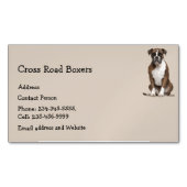 Boxer Dog Pet Animal Magnetisch Visitekaartje (Voorkant)