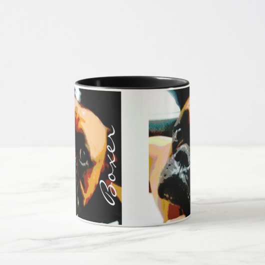 Boxer Dog Pet Photo Coffee Mok (Midden)