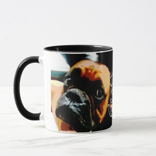 Boxer Dog Pet Photo Coffee Mok (Links)