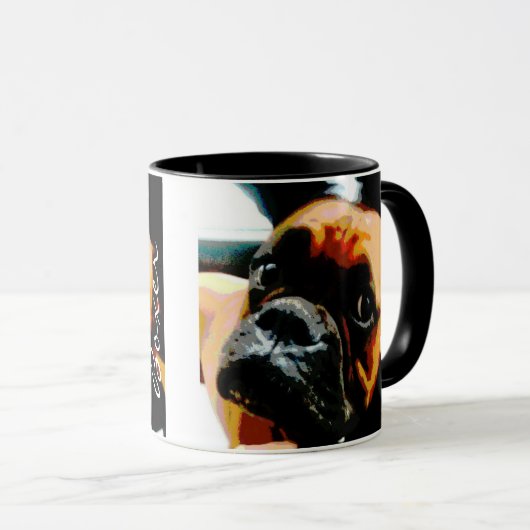 Boxer Dog Pet Photo Coffee Mok (Voorkant rechts)