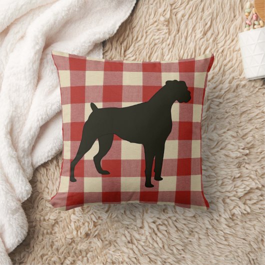 Boxer Dog | Pijnland-rood Kussen (Deken)